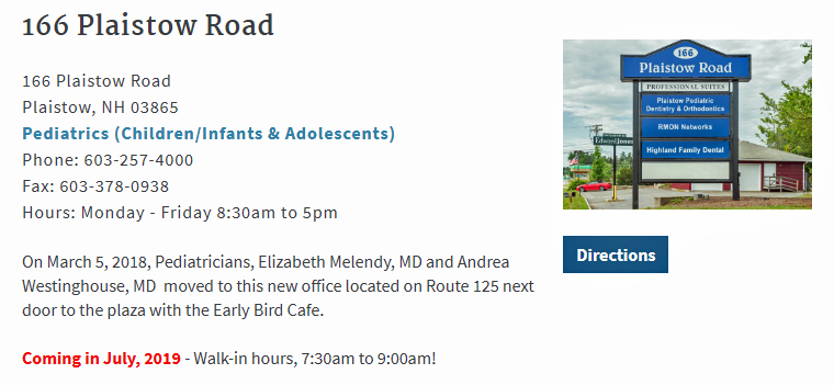Pediatric Walk In Service Coming To Plaistow New Hampshire