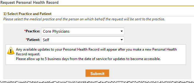 personal health record form